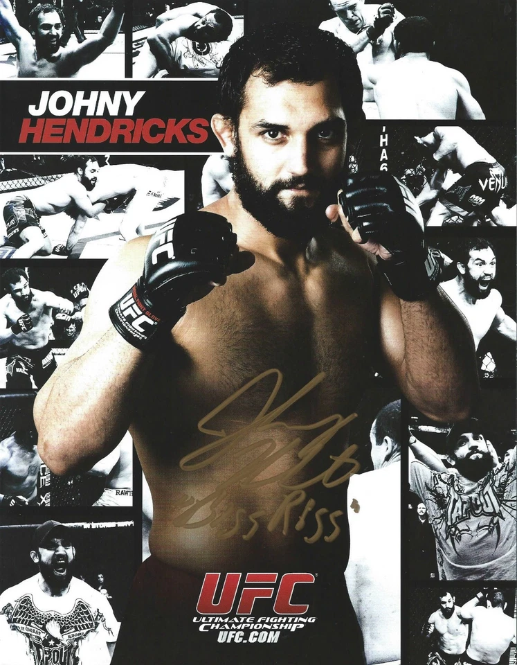 UFC JOHNY "Bigg Rigg" HENDRICKS Autografiado 8x10 UFC PROMO - UFC  Foto 1 de 1