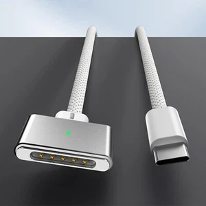 YBSGO USB-C to MagSafe 3 Cable 2M/6.6FT for MacBook Air 2024 M1 & Max 14" 16" - Photo 1 sur 3