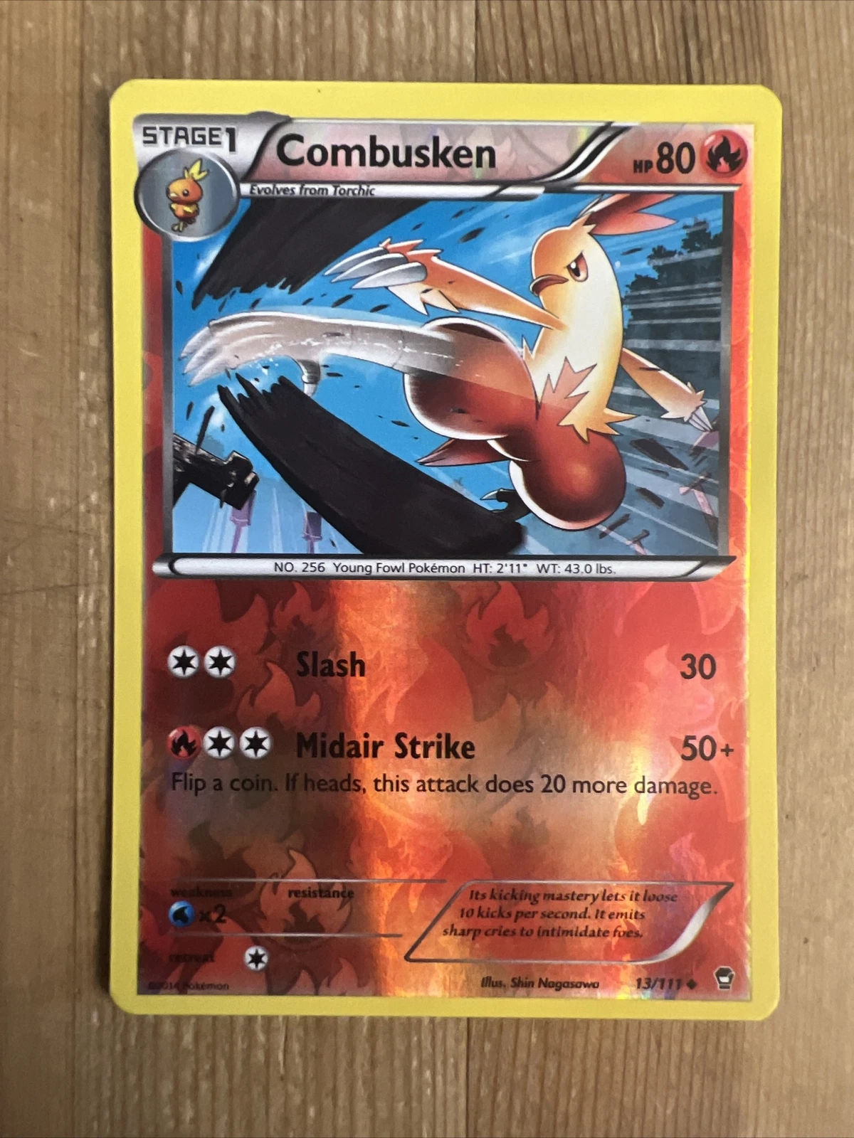 Pokemon - Combusken 13/111 Reverse Holo Furious Fists LP