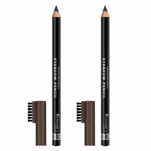 (2Pack) New Rimmel RIMM026708 Professional Eyebrow Pencil Dark Brown 0.05 Ounces - Picture 1 of 4