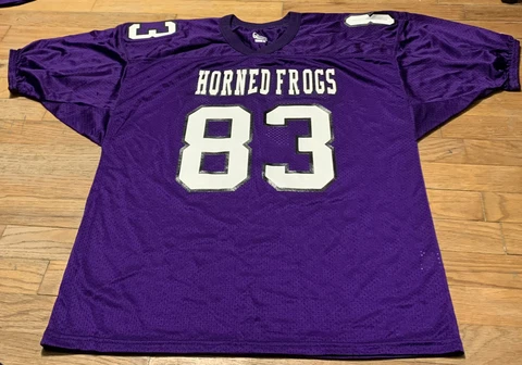Gator Athletics Youth TCU HORNED FROGS Football Jersey Sz. YXL NEW #83 BIG12 Cover