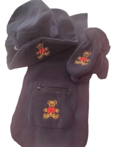 3PC/Set Kids Winter Warm Hat Scarf Gloves Set Girls size 54 cm Dark Navy - Picture 1 of 4