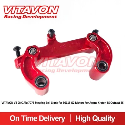 Vitavon V2 Steering Bell Crank for 56118 G2 Motor For Arrma Kraton 8S Outcast 8S - Image 1 of 3