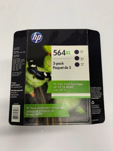 New HP Cartidge 564XL 3 Pack Black FREE SHIPPING - Picture 1 of 4