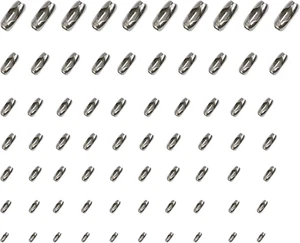 70 Pcs Chain Connector Clasp Stainless Steel Bead Ball Fastener for Keychain Nec - Picture 1 of 12