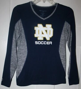 ND Soccer Women's Top Long Sleeved Two Toned Blue and Gray Size Small - Picture 1 of 3