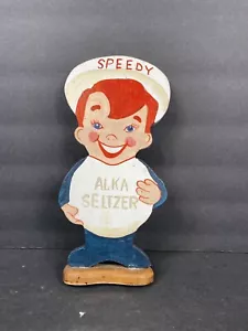 Antica mascotte Speedy Alka-Seltzer fatta e dipinta a mano legno pezzo pubblicitario - Foto 1 di 8