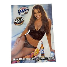 Vintage Miller Lite Sofia Vergara Poster 2003 18in x 13in.  RARE! Latina NOS