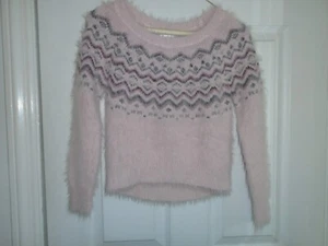 Justice Girl's Furry Sweater Size 7 - Picture 1 of 2