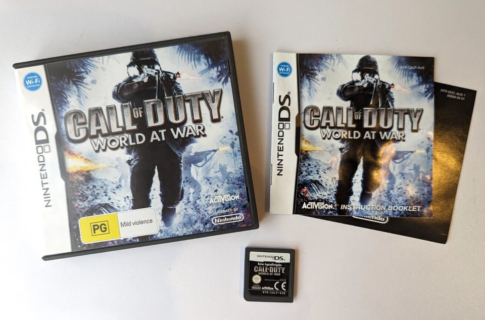Call of Duty World at War (2008) Nintendo DS Game PAL Complete + Manual (RARE) - Image 1 of 4