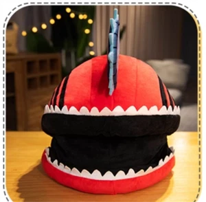 Anime Chainsaw Man Hat Cosplay Full Head Mask Pillow Toy Plush Headgear Costume - Picture 1 of 12