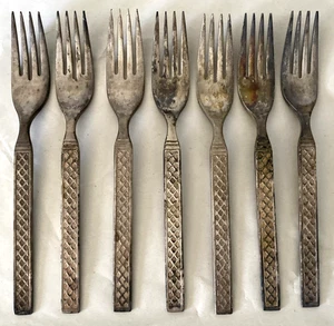 Oneida LTD Mallorca Tafelgabel 7 Stück Silber Teller Besteck Ersatz - Bild 1 von 15