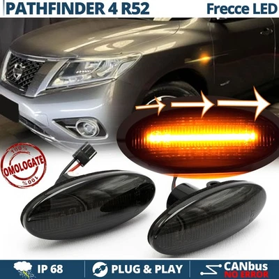 Frecce LED Sequenziali per Nissan Pathfinder 4 R52 DINAMICHE Nere CANBUS - Immagine 1 di 4