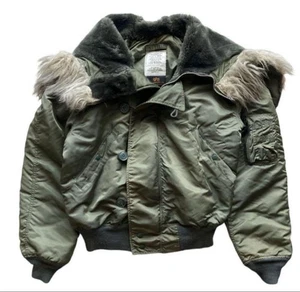 Fur Included Ma-1 Alpha 9Os Usa N-2B Short Flight Jacket - Picture 1 of 3