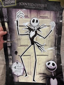 Nightmare Before Christmas Jack ritaglio di carta snodato alto oltre 4 piedi decorazione da parete - Foto 1 di 1