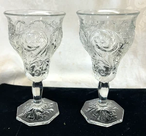 2 McKEE Rock Crystal STEM WATER GOBLETS 6 3/4" Excellent 1915-1944 - Picture 1 of 2