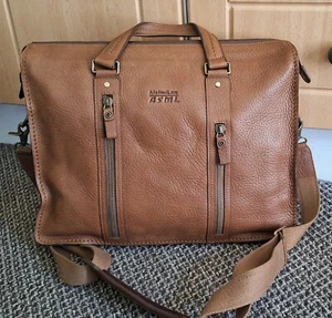 AISIMILUN ~ ASML * QUALITY GRAINED LEATHER LAPTOP BAG (DETACHABLE SHOULDER STRAP - Bild 1 von 15