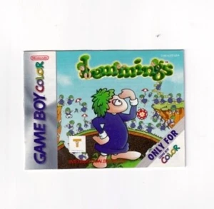 Lemmings - Authentic Manual Instruction Booklet Game Boy Color - Bild 1 von 2