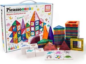 PICASSO TILES Magnetic Tiles Building Block Set 102 pieces, Brand new FREE SHIP