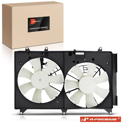 A-Premium Dual Radiator Cooling Fan w/ Shroud Assy for Mazda CX-7 10 11 12 2.3L - Image 1 of 4