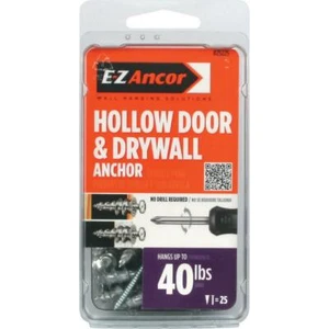 E-Z Ancor 1 pulgada Anclajes huecos para puertas y paneles de yeso (paquete de 25) - Imagen 1 de 4