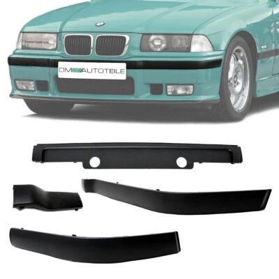DM AUTOTEILE GMBH Juego de 4 molduras delanteras negras parachoques se adapta a parachoques BMW Serie 3 E36 M3 M
