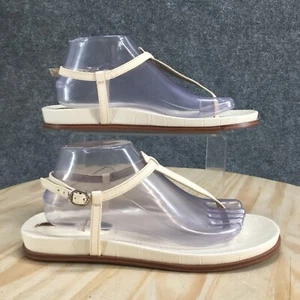 Sam Edelman Sandals Womens 9.5 M Naomi Thong White Leather Bluckled Open Toe - Picture 1 of 16