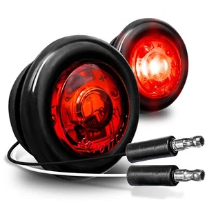 Luz marcadora lateral LED roja redonda de 3/4" para remolque 2 piezas - DOT P2PC - Imagen 1 de 8
