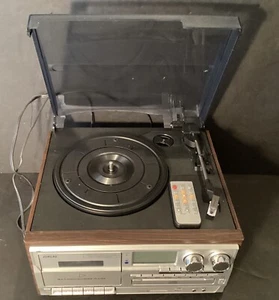 JORLAI JR 406 Record Player With Cassette CD Capacity/ USB Slot & AM-FM Radio - Picture 1 of 5