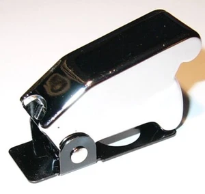 Full Size Toggle Switch Safety Cover - CHROME - Designed for 15/32" Switches - Picture 1 of 6