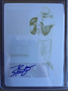 Bo Scarbrough 2018 Contenders Signed Printing Plate Auto 1/1 Seattle Seahawks - Picture 1 of 2