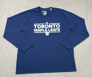 Toronto Maple Leafs Shirt Mens 2XL Blue Long Sleeve adidas Ultimate Tee - Picture 1 of 11