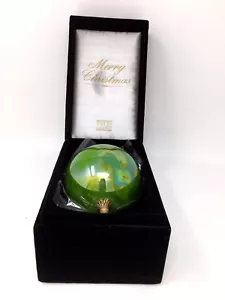 Vintage Christmas Tree Ornament 10.5" Green Ball Collectible Two's Company - Picture 1 of 5