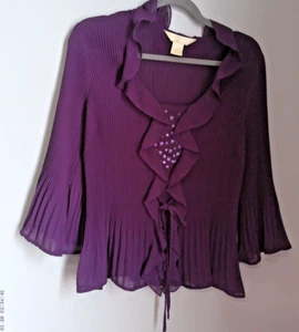 NEW YORK CITY DESIGN COMPANY SHEER PURPLE TOP SIZE PL - Picture 1 of 5