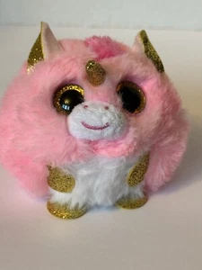 TY Puffies Beanie Balls Plush Fantasia The Unicorn Mini Stuffed Toy Glitter Eyes - Picture 1 of 8