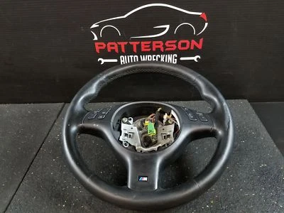 2002 BMW 530I LEATHER WRAPPED 3 SPOKE STEERING WHEEL WITH ACCESSORY CONTROL - Image 1 of 4