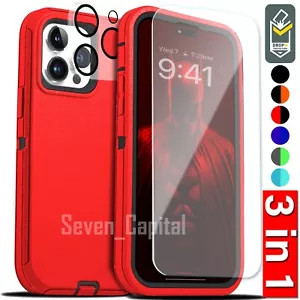 For iPhone 15 14 Plus 13 12 11 Pro Max Shockproof Heavy Duty Rugged Case Cover - Picture 1 of 21