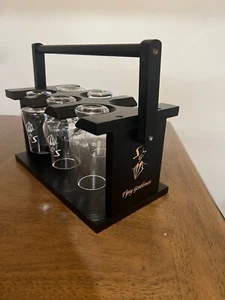 Bamboo Rack Fits Tipsy Gentleman Whiskey Tequila Spirit Glass & Glencairn glass - Picture 1 of 12