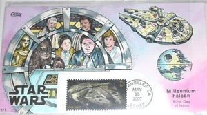 VTG, COLLINS STAR WARS F-DAY COVER "Millenium Falcon," Cancel LA (05-25-2007) - Picture 1 of 3