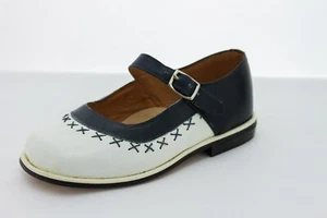 Kinder Mädchen Sandalen 22 weiß blau Leder Schuhe TRUE VINTAGE 80's kids shoes - Bild 1 von 12