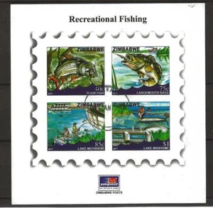 ZIMBABWE 2017 RECREATIONAL FISHING MIN SHEET FINE USED - Picture 1 of 1