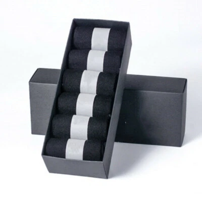 Pacote com 6 meias masculinas de tornozelo biqueira de cinco dedos algodão esporte respiração malha clássica 7-11 - Imagem 1 de 4