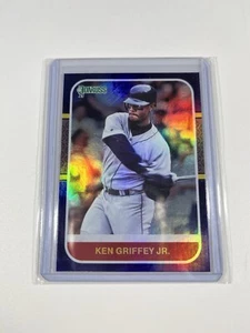 2021 Donruss Ken Griffey Jr Purple Holo Foil Seattle Mariners Retro 1987 #235 - Picture 1 of 6