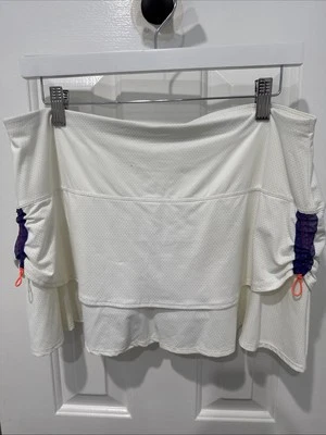 Falda acanalada Lucky In Love tenis Pickleball, talla L, blanca nueva con etiquetas Foto 1 de 2