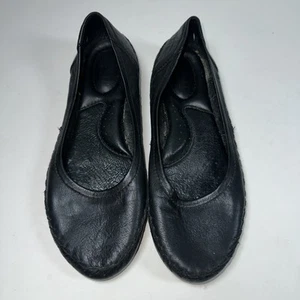 Born Moccasins, Womens 8.5, Yara Flats Black Leather, Ballerina, Boho, Comfort - Picture 1 of 8
