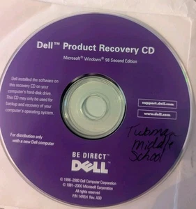 Dell Product Recovery CD for Microsoft Windows 98 Second Edition - No Key - Photo 1/2