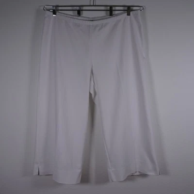 Karen Kane Cropped Pants Women's Plus Size 18W White Wide Leg Stretch - Image 1 of 4