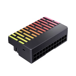 ATX 24 broches 90° connecteur adaptateur 5V 3 broches ARGB 24 broches femelle vers mâle 90° 8365 - Photo 1/10