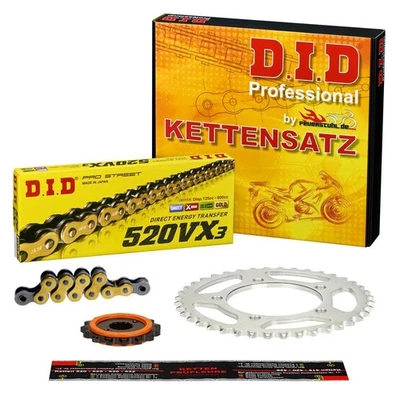 Suzuki GS 500 E (GM51B) 89-93 SILENT Chain Kit DID EXTRA Reinforced GOLD Endless - Image 1 of 4