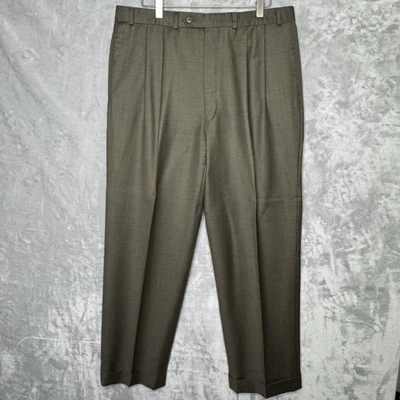 Pantalones de vestir Ralph Lauren para hombre 34x30 pata de gallo lana cachemir plisado Foto 1 de 4